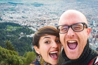 les blogueurs de mon voyage en colombie au sommet du monserrate à bogota