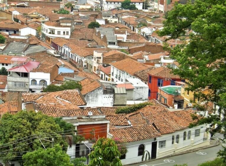 Vue sur le quartier San Antonio à Cali