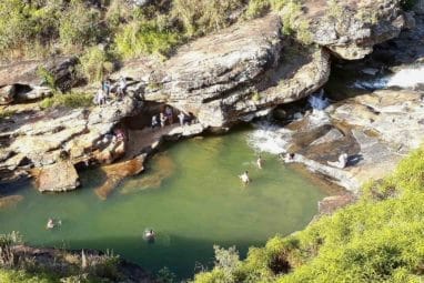 Balneario Pescaderito à Curiti près de San Gil en Colombie