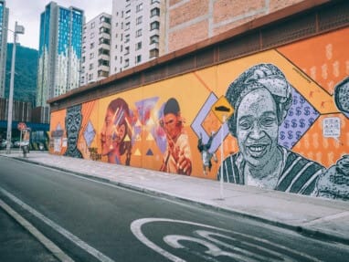 Street art à la Candelaria de Bogota en Colombie