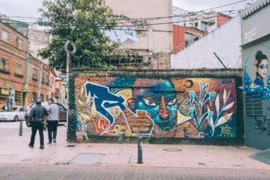 Street art à la Candelaria de Bogota en Colombie