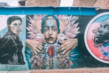 Street art à la Candelaria de Bogota en Colombie