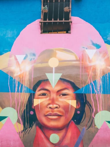 Street art à la Candelaria de Bogota en Colombie