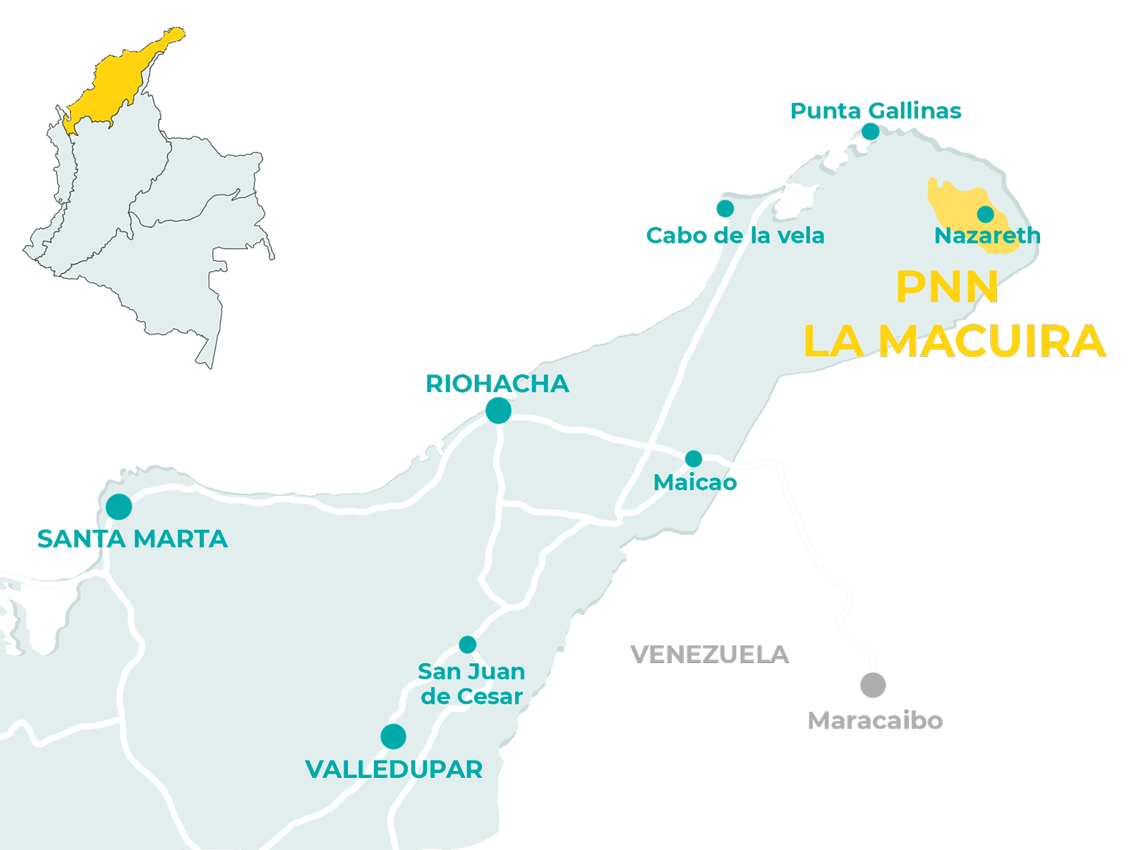 Le Parc Naturel de La Macuira dans le désert de la Guajira