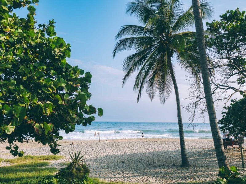 La plage de Playa Brava à la fin du premier jour de randonnée