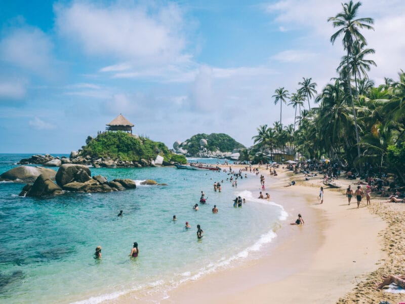 Arrivée à Cabo San Juan pendant le trek au parc Tayrona