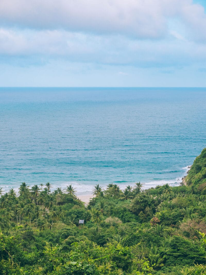 Arrivée à Playa Brava pendant le trek au Parc Tayrona