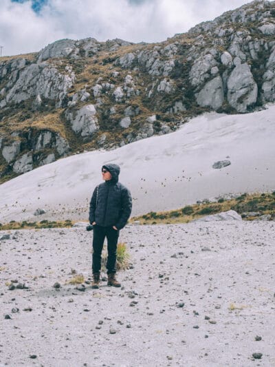 Samuel à la station Arenales du Nevado del Ruiz, Secteur Las Brisas