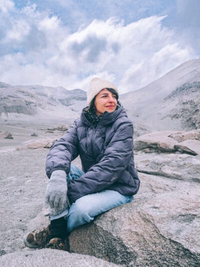 Angélica au Valle de las Tumbas au Nevado del Ruiz, Secteur Las Brisas