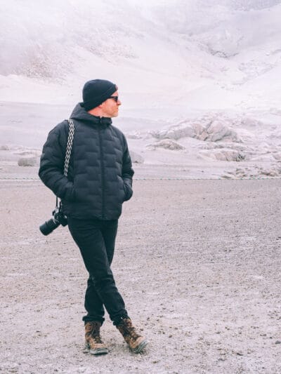 Samuel au Valle de las Tumbas au Nevado del Ruiz, Secteur Las Brisas